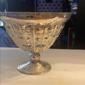 Elegant Silver/mercury, glass Decorative I used as a candy dish